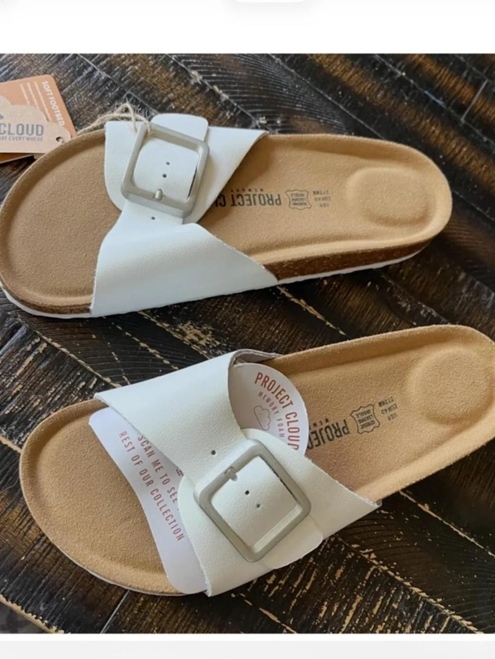 White Project Cloud Women's Sandals NWT